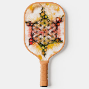 Blume des Lebens - Farbige Wege 4 Pickleball Schläger