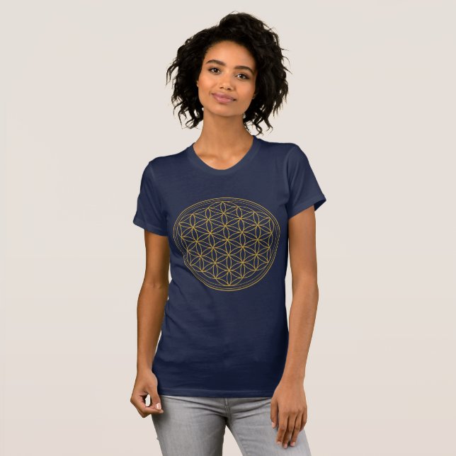 Blume des Lebens - Flower of Life T-Shirt (Vorne ganz)