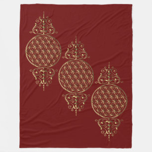 Blume des Lebens / Flower of Life - vintage VIII Fleecedecke