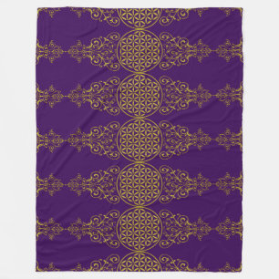 Blume des Lebens / Flower of Life - vintage XII Fleecedecke
