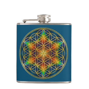 BLUME DES LEBENS - Fraktal Blossom 1 Flachmann