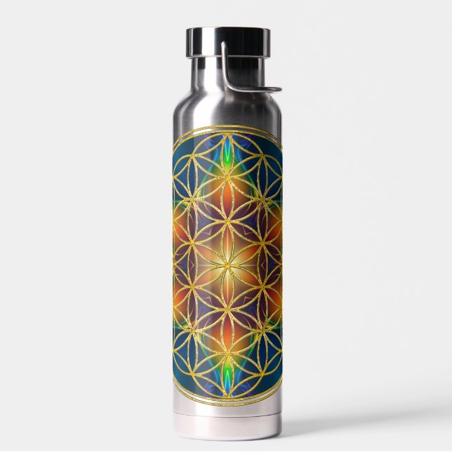 BLUME DES LEBENS - Fraktal Blossom 1 Trinkflasche (Links)