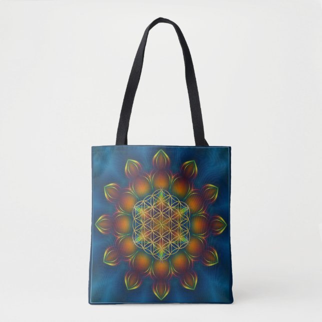 Blume des Lebens - Fraktal Mandala Platz III (Vorderseite)