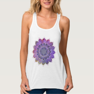 Blume des Lebens - Galaxie im Vintagen Stil 1 Tank Top