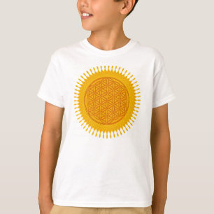 Blume des Lebens - gelb sonnig T-Shirt