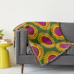 Blume des Lebens - geometrisches Blossom 4 Decke