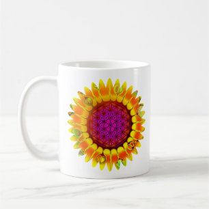 Blume des Lebens - geometrisches Blossom 4 Kaffeetasse