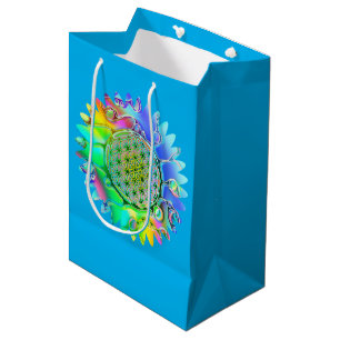 Blume des Lebens - geometrisches Blossom 5 Mittlere Geschenktüte