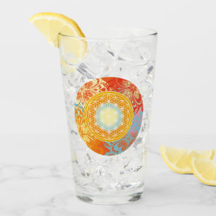 Blume des Lebens Glas