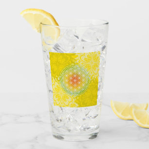 Blume des Lebens Glas