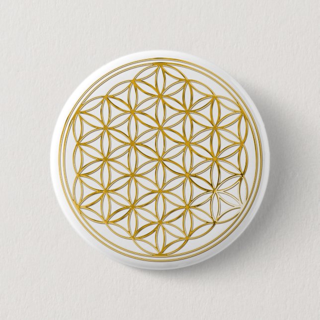 BLUME DES LEBENS - Gold Button (Vorderseite)