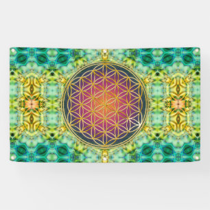 Blume des Lebens - Gold - Fraktal 2 Banner