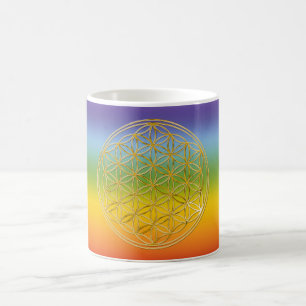 Blume des Lebens Gold, klein Kaffeetasse