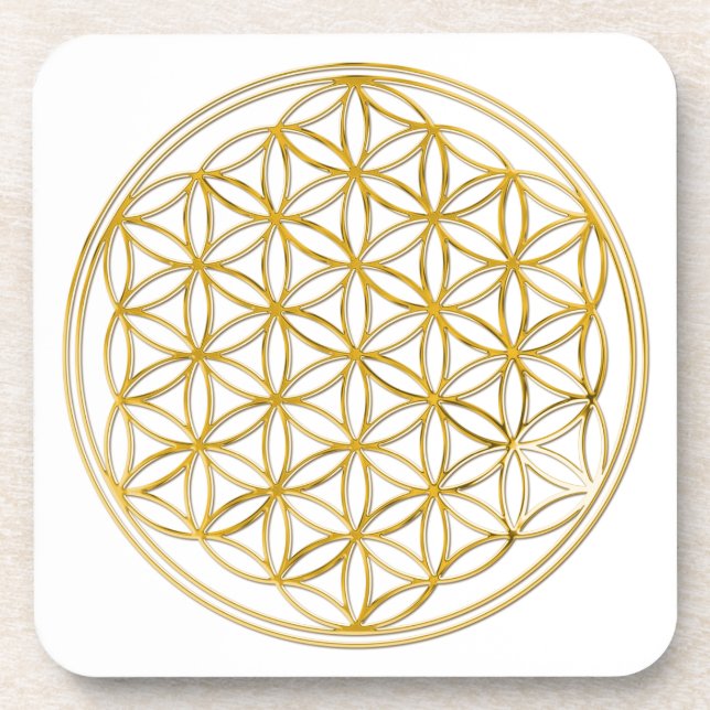 BLUME DES LEBENS - Gold Untersetzer (Vorderseite)