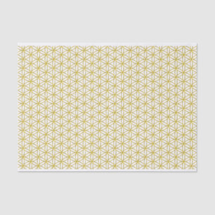 Blume des Lebens - Goldmuster + Ihr backgr. Seidenpapier