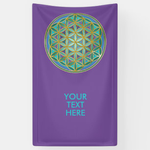 BLUME DES LEBENS - Heilige Geometrie Design 1 Banner