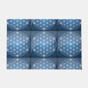 Blume des Lebens Heilige Geometrie formt Samen des Fußmatte