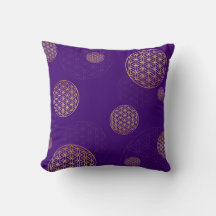 Blume des Lebens - Heilige Geometrie | Gold lila