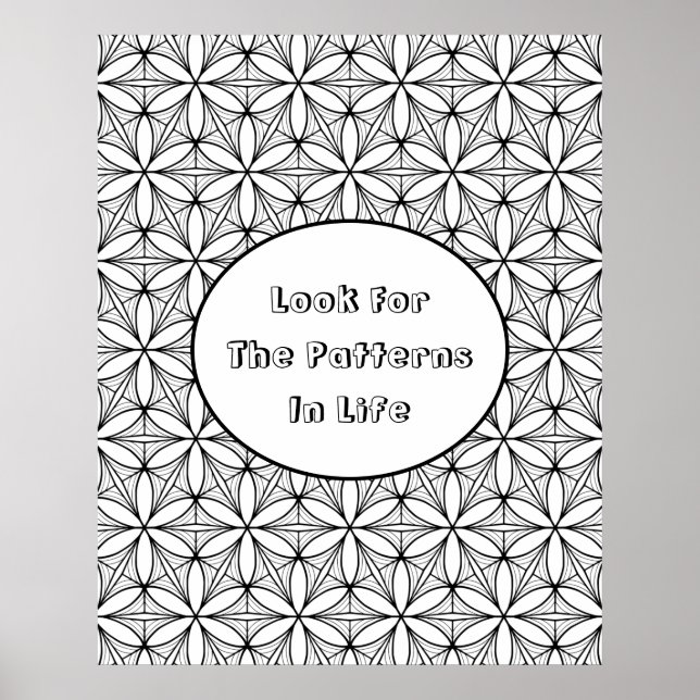 Blume des Lebens Heilige Geometrie Große Farbgebun Poster (Vorne)