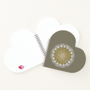 BLUME DES LEBENS - Heilige Geometrie Licht 1 Notizbuch
