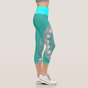 BLUME DES LEBENS - Heilige Geometrie Licht 2 Capri Leggings