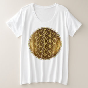 BLUME DES LEBENS - Heilige Geometrie Medaillon 1 Große Größe T-Shirt