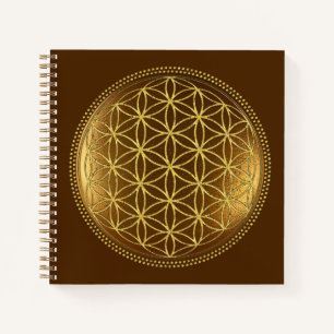 BLUME DES LEBENS - Heilige Geometrie Medaillon 1 Notizbuch