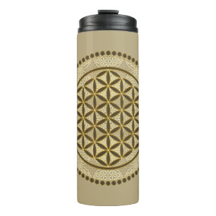 BLUME DES LEBENS - Heilige Geometrie Symbol Kunst Thermosbecher