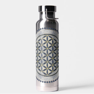 BLUME DES LEBENS - Heilige Geometrie Symbol Kunst  Trinkflasche