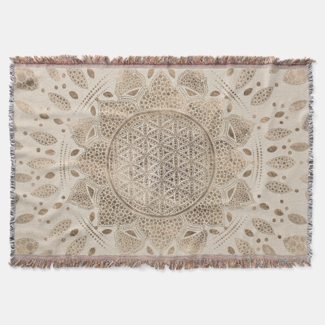 Blume des Lebens in Lotus Dot Decke (Vorderseite)