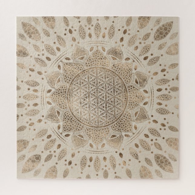 Blume des Lebens in Lotus Dot Puzzle (Vertikal)