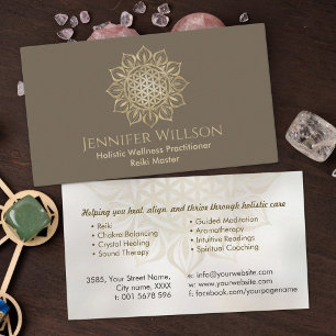 Blume des Lebens in Lotus Visitenkarte