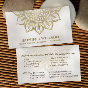 Blume des Lebens in Lotus Visitenkarte