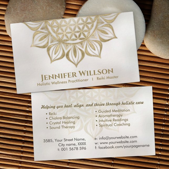 Blume des Lebens in Lotus Visitenkarte (Von Creator hochgeladen)