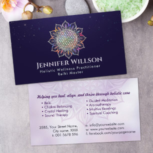 Blume des Lebens in Lotus Visitenkarte