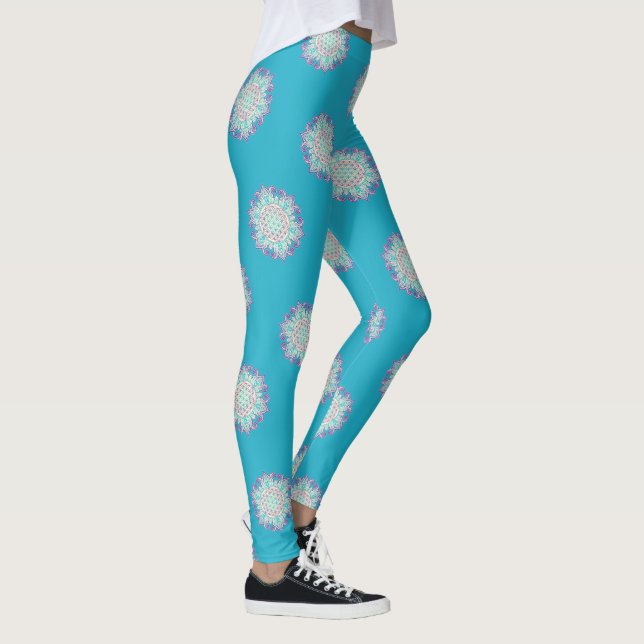 Blume des Lebens - Indische Mandala 2 Leggings (Rechts)