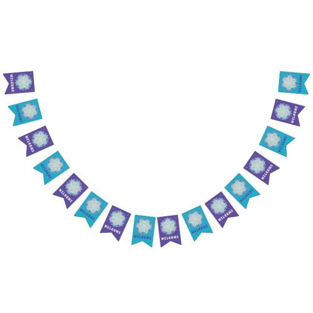 Blume des Lebens - Indische Mandala 2 Wimpelkette (Alle)