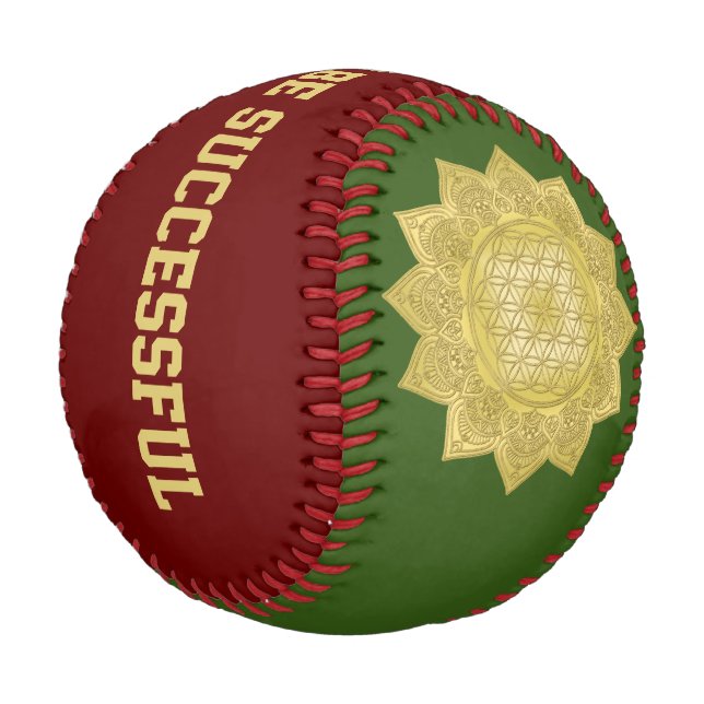 Blume des Lebens - Indische Mandala 4 Baseball (Schrägansicht)