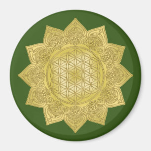 Blume des Lebens - Indische Mandala 4 Magnet