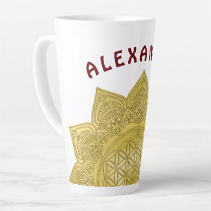 Blume des Lebens - Indische Mandala 4 Milchtasse