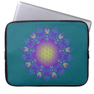 Blume des Lebens - Indischer Mandala 3 Laptopschutzhülle