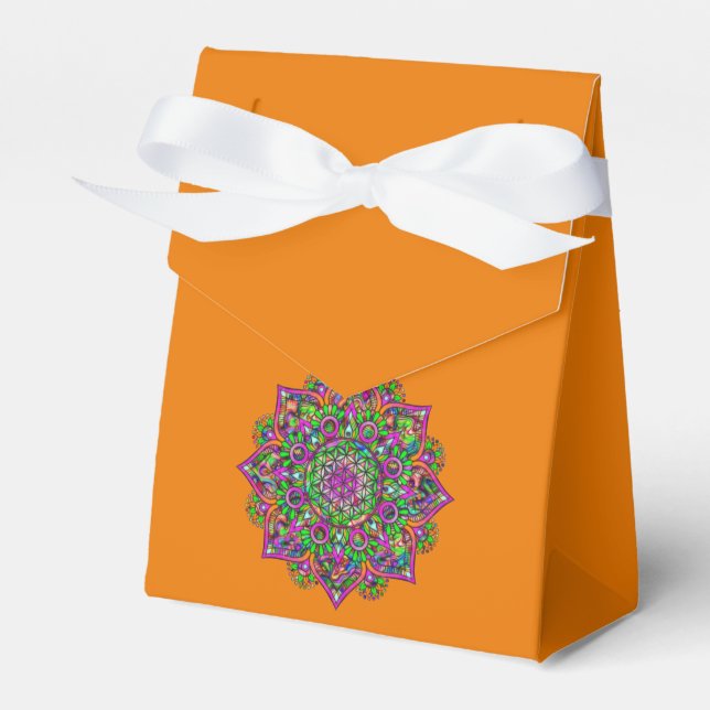 Blume des Lebens - Indisches Mandala 1 Geschenkschachtel (Vorderseite)
