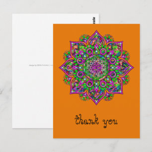 Blume des Lebens - Indisches Mandala 1 Postkarte