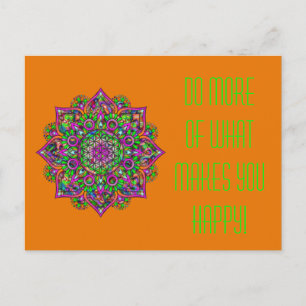Blume des Lebens - Indisches Mandala 1 Postkarte