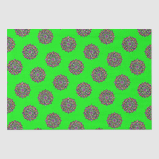 Blume des Lebens - Indisches Mandala 1 Seidenpapier (Vorderseite)