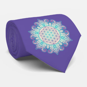 Blume des Lebens - Indisches Mandala 2 Krawatte