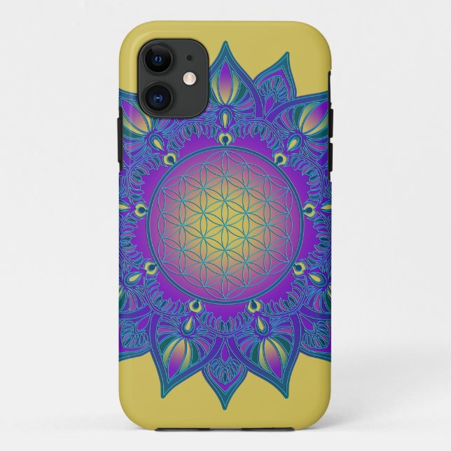 Blume des Lebens - Indisches Mandala 3 Case-Mate iPhone Hülle (Rückseite)
