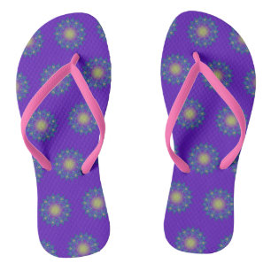 Blume des Lebens - Indisches Mandala 3 Flip Flops