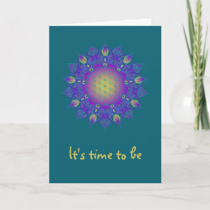 Blume des Lebens - Indisches Mandala 3 Karte