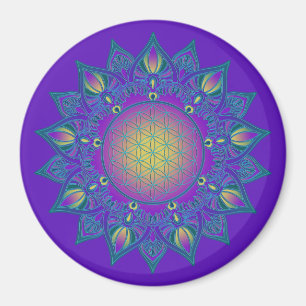 Blume des Lebens - Indisches Mandala 3 Magnet